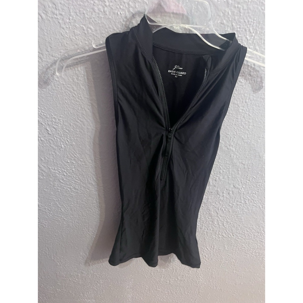 J Crew Womens Swim‎ Rashguard Size XS Black Swim Swimwear